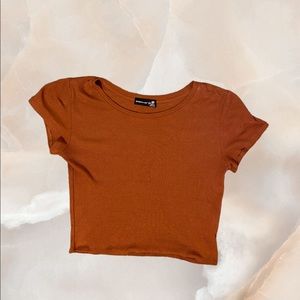 Brown crop top
